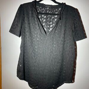 Ann Taylor Black Blouse Size Medium